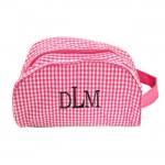 181019 - PINK/WHITE GINGHAM COSMETIC BAG